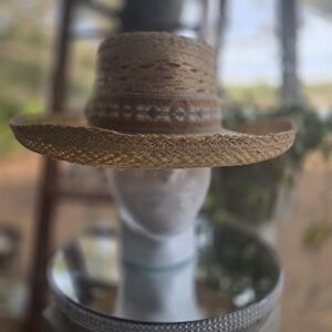 GTH Men's Raffia Wide Brim Outdoor Activities Hat